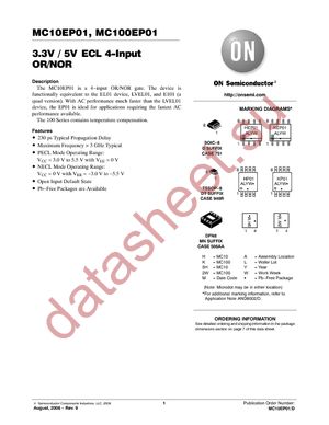 MC100EP01D datasheet  